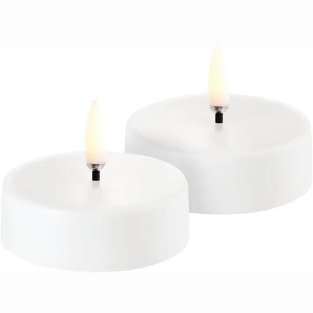 Uyuni Lighting Rechargeable theelichtjes maxi - Wit - 6 cm x 2,3 cm