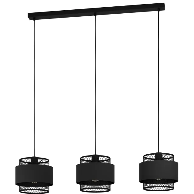 EGLO Bazely Hanglamp - E27 - 99 cm - Zwart Zwart;Zwart;