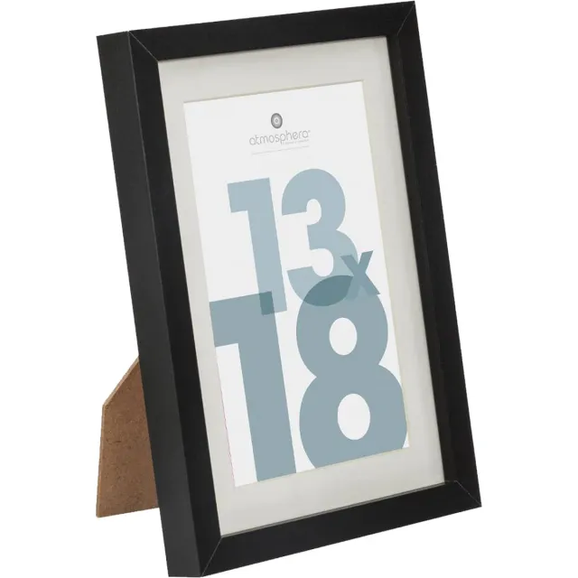 Atmosphera Fotolijstje Manu - voor foto van 13 x 18 cm - zwart - modern/strak ontwerp