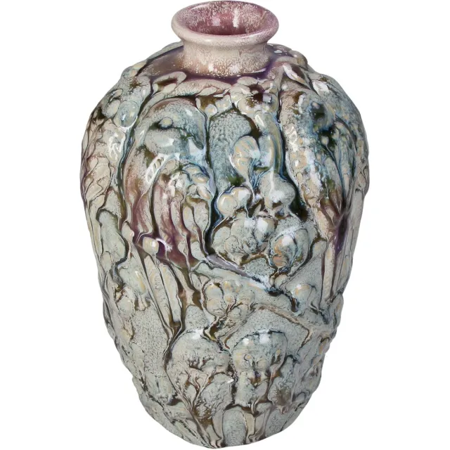 HD Collection Vase Birds Stoneware Multi 15x15x25cm