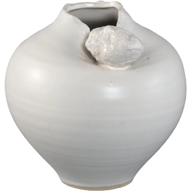 PTMD Marvie Brown Ceramic Vase With Stone Bruin