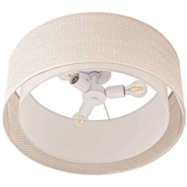 Lindby plafondlamp - 3lichts - PVC, textiel, kunststof - H: 24.5 cm - E27 - beige