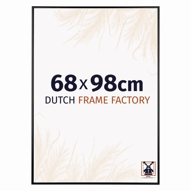 Dutch Frame Factory Fotolijst 68x98 cm - Aluminium - Zwart Hoogglans - Kampen