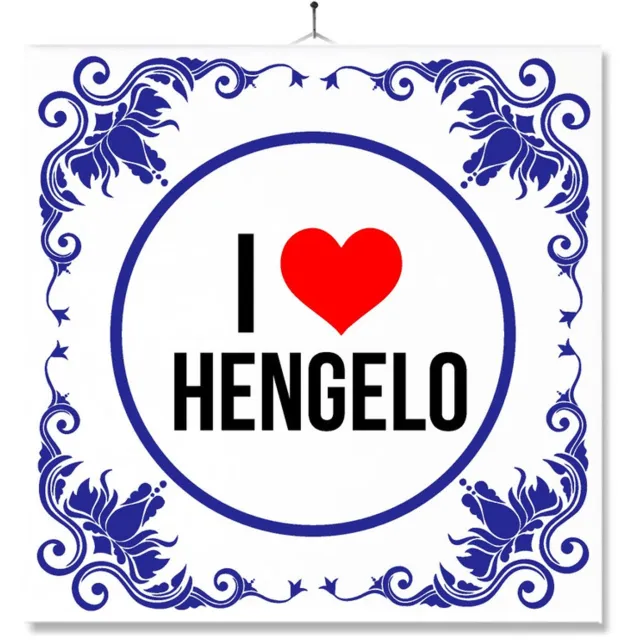 MC Living Tegel Met Opdruk | Geschenk | Wc | Toilet | I Love Hengelo Multi-Color