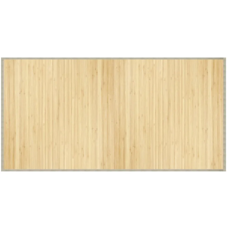vidaXL Vloerkleed rechthoekig 100x200 cm bamboe lichtnaturel beige
