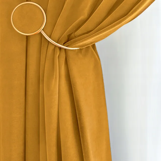 PRESTIQUA Velours Gordijn Verduisterend 220x165cm Mosterdgeel - Zacht & Stijlvol