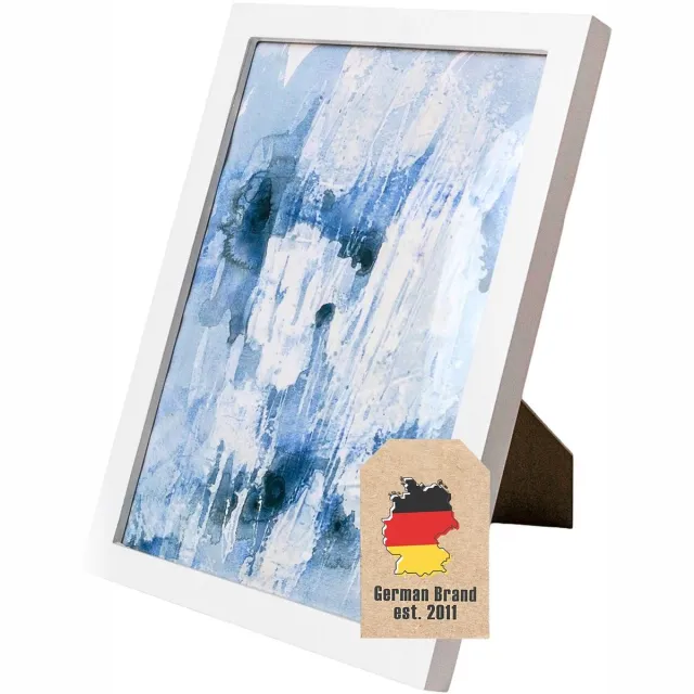 Intirilife mooie lijst voor posters en foto's in wit - Formaat 32,5 x 23,8 cm - Elegante decoratie edele poster lijst fotolijst