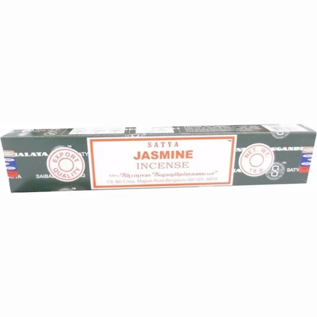 Nag champa Satya Nag Champa wierook stokjes - Jasmine - 1x pakje van 12 stuks - 15 gram Grijs