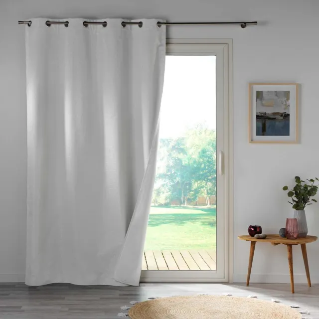 Wicotex Gordijnen - Kant en klaar - Met ringen - Verduisterend - 140x260cm Kleur Parel Grijs