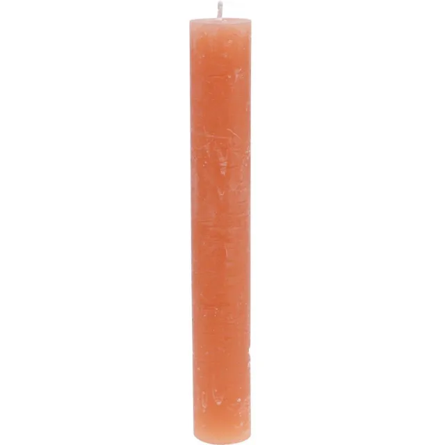 Viana Taper kaarsen effen Oranje Perzik 34×240mm 4st, 4 Stück