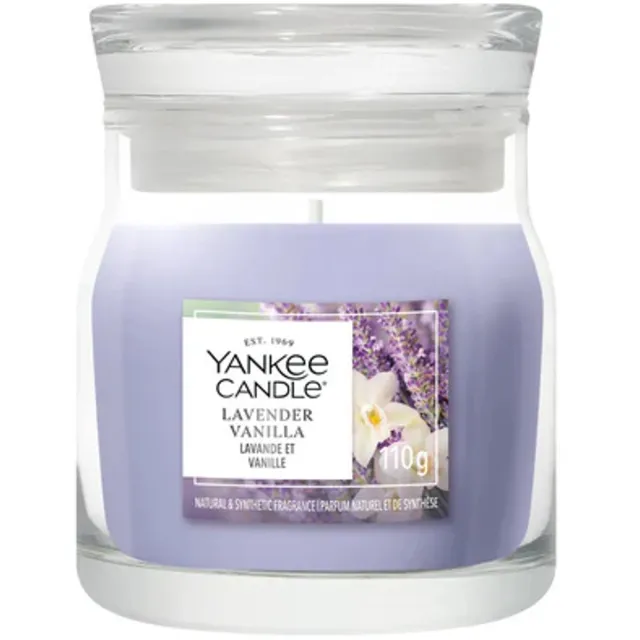 Yankee Candle Lavender Vanilla Small Jar Geurkaars - tot 30 branduren Paars
