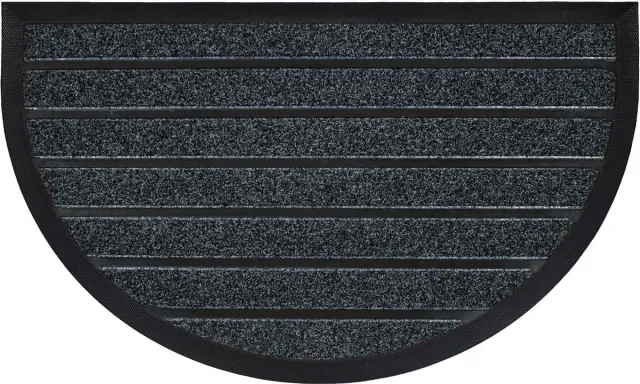 Livettti.NL Douceur d'intérieur Halve Maan PVC Deurmat 45x75 cm - Duurzaam & Stijlvol Zwart