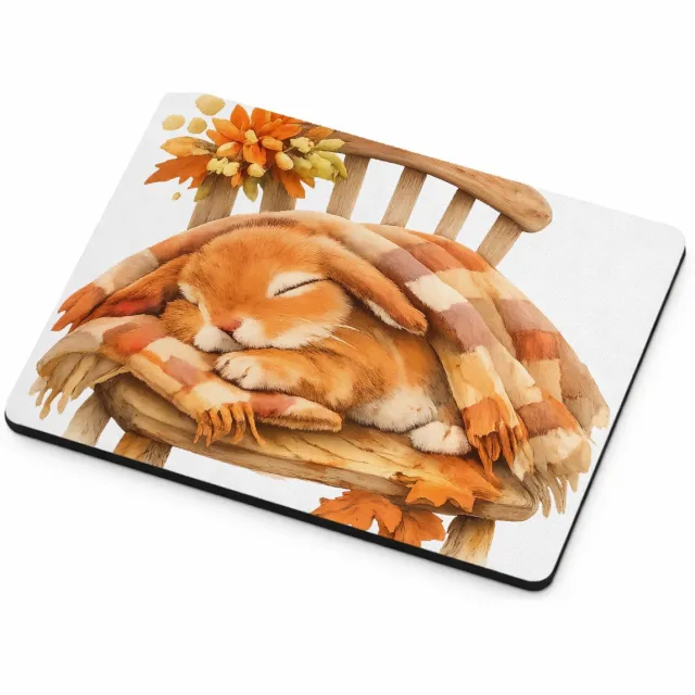 Mr Cadeautjes MDF magnetische fotolijst 9 x 7 - design Een uitgestrekte konijnendut onder een plaid op een houten s | cadeau Wit