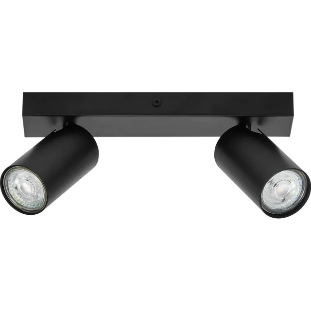 LEDVANCE LED SPOT OCTAGON 2 x 3,4W, GU10, 460lm, zwart, 2.700K kleurtemperatuur, warm witte lichtkleur, tijdloos, vervangbare ledlamp, ideaal voor interieurs, CRI 90, verstelbare koppen, dimbaar