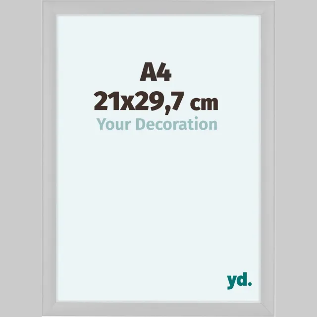 yd. Your Decoration - Fotolijst A4 21x 29,7 cm - MDF - Wit Hoogglans - Como