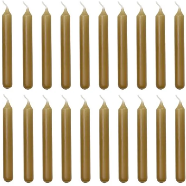 Rustik Lys Potloodkaarsen - Extra smal - Ø 1,2 cm - Camel - Klein - 20 stuks - 1,2 x 10cm Camel 10 cm