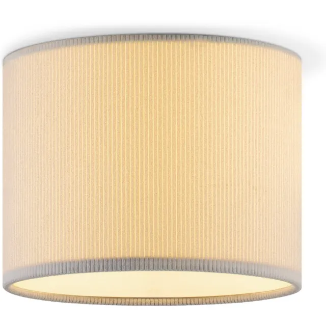 Home Sweet Home Corduroy Plafondlamp - Cilinder - Wit - Scandinavische stijl - ø22 x 17 cm - E27 Fitting - Geschikt voor Woonkamers en slaapkamers