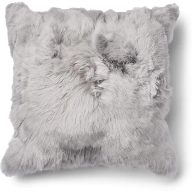 Sheepskin House Alpaca Kussen - Lange Wol - 60x60 cm Light Grey