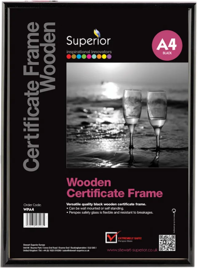 Seco fotolijst - A4 - 21 x 29.7cm - zwart - 11mm frame