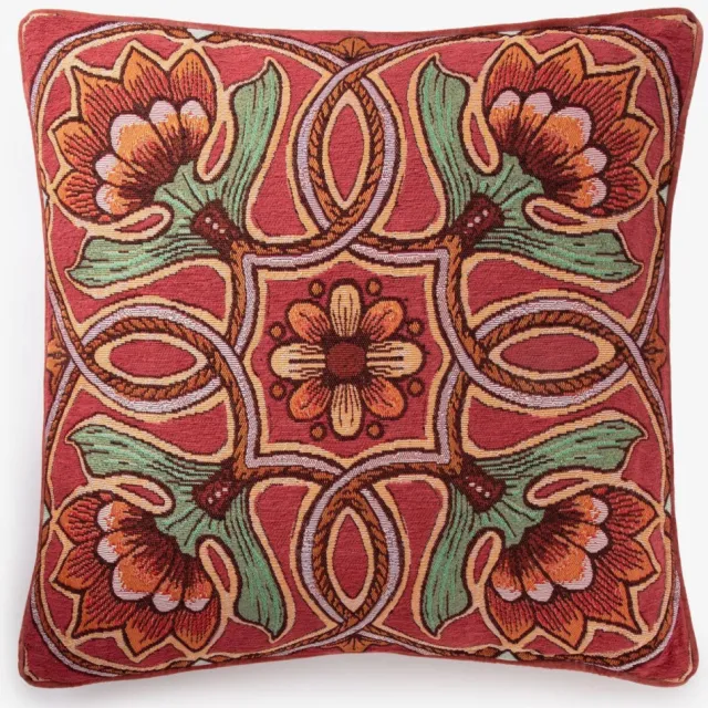 Sissy-Boy sierkussen rood met bloemendessin