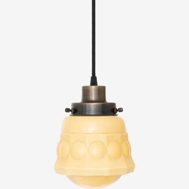 Coloured by Art Hanglamp aan snoer Weimar Sunny 20's Brons - Art Deco Trade Zachtgeel