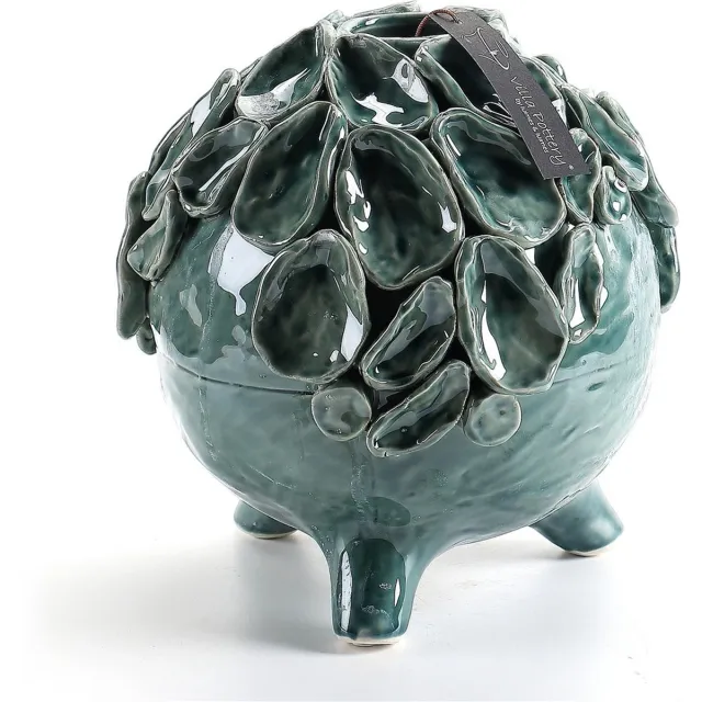 Villa Pottery Blauwe Schelpenvaas Suus D17xH17
