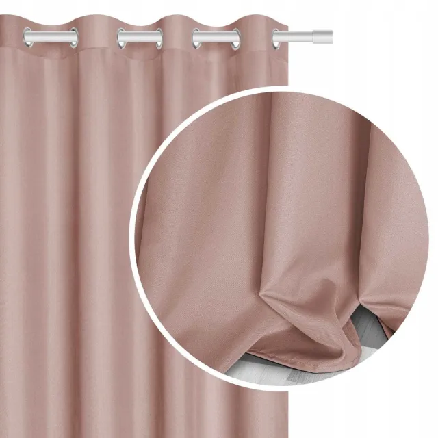 PRESTIQUA Puddelroze Gordijn 140x170 cm - Elegante Raambekleding