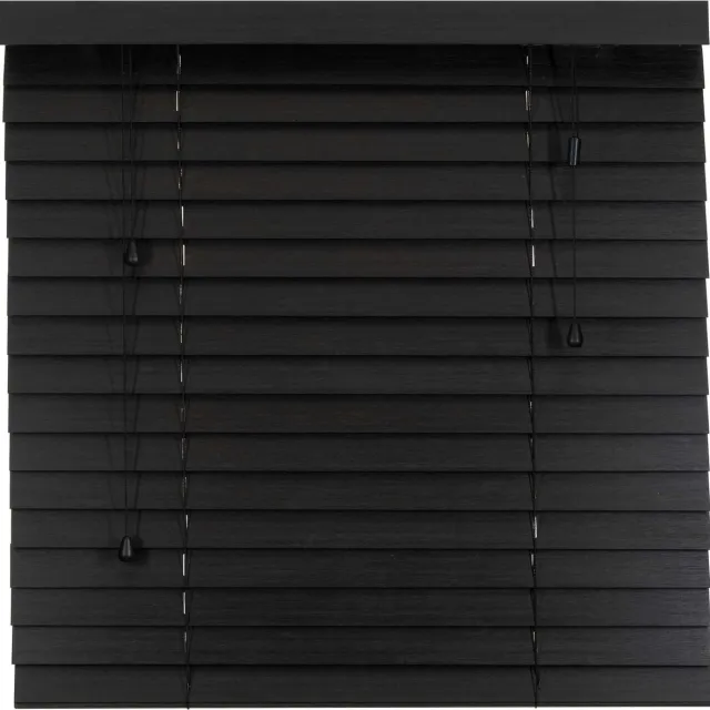 Dutchblinds Bamboe Jaloezieën - 50mm - Zwart - 130 x 250 cm - Breedtematen van 40 t/m 300 cm