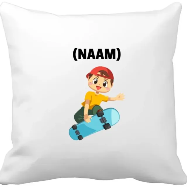 Akyol skateboarden met eigen naam Kussen hoes - Sport - skateboarder - skaten - 40 bij 40 cm Multicolor
