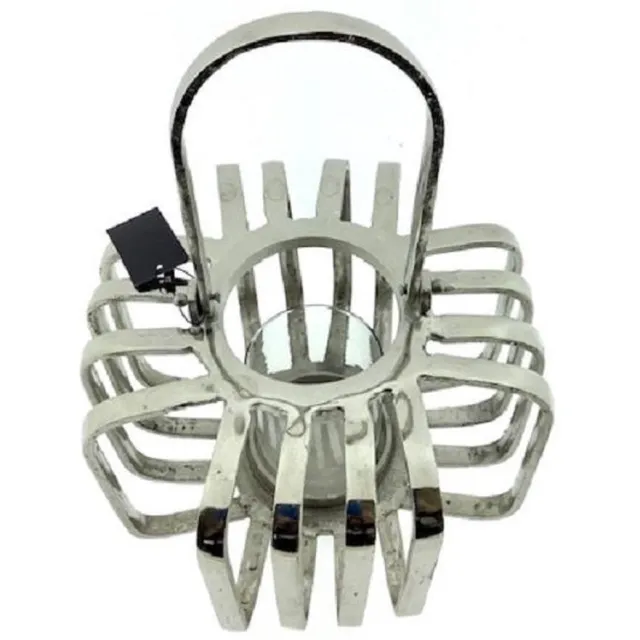 Colmore by Diga Windlicht - Lantaarn - Ruw aluminium/nickel - inclief glaasje voor de kaars of theelicht - 37x31x23cm Merk : Colmore by Diga Aluminium zilver