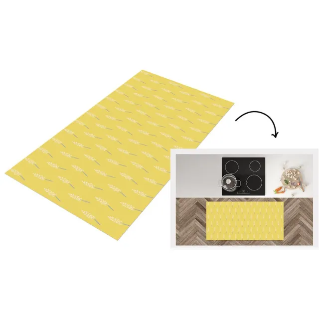 KitchenYeah Keukenloper - Loper keuken - Bloemen - Pastel - Patronen - 120x60 cm - Keukenloper vinyl Multicolor