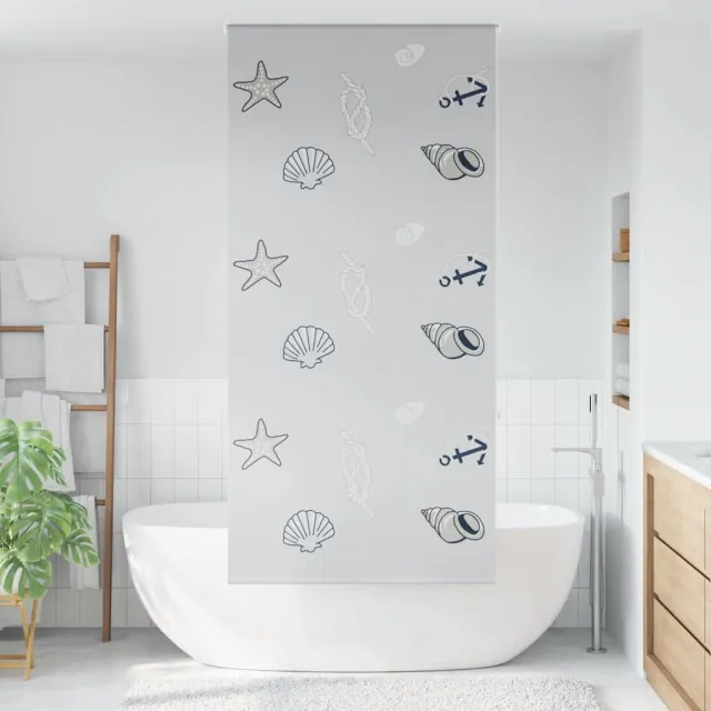 vidaXL Doucherolgordijn 110x240 cm stofbreedte 106 cm Grijs