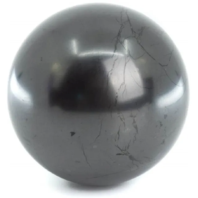 Spiru Shungiet Edelstenenbol Gepolijst (60 mm) Zwart