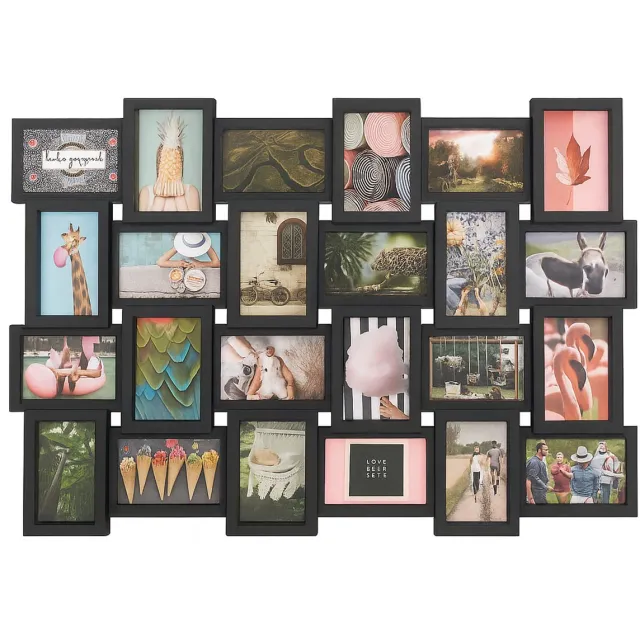 Henzo Fotolijst - Henzo - Magnolia Gallery - Collagelijst voor 24 foto's - Fotomaat 10x15 cm - Zwart