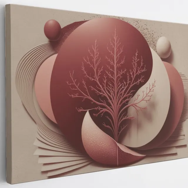Saammp Canvas Schilderij - boom - Abstract - 40x30 - Foto op canvas - Wanddecoratie - Muurdecoratie Woonkamer - Slaapkamer decoratie - Canvas Print Multicolor