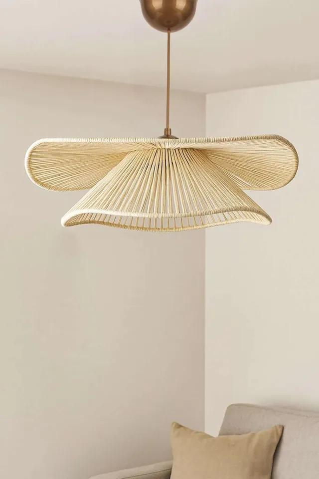 Opviq Asir - Kroonluchter - Room - PLASTIC BEHUIZING - 42 x 42 x 42 cm Crème