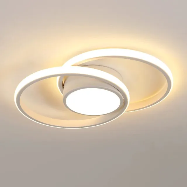 Goeco Plafondlamp - 40cm - Medium - 42W - LED - Ronde - 4800lm - 3000K - Warm Licht Wit