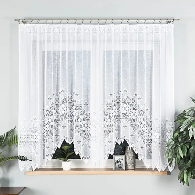 Markizeta Nadia - Gordijn - 300x160 cm - Wit - Jacquard