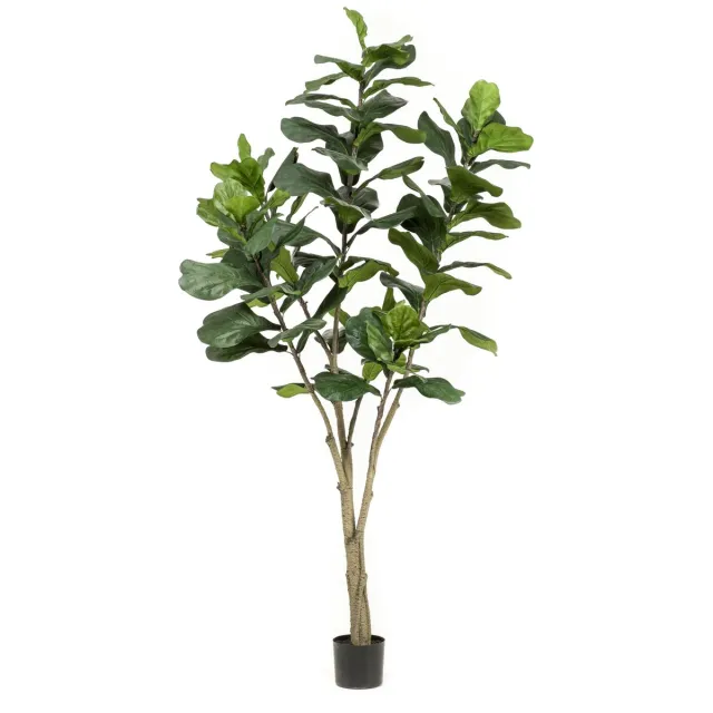 Emerald Kunstboom Ficus Lyrata 210cm - Kunstplant voor binnen - Ficus kunstplant Groen