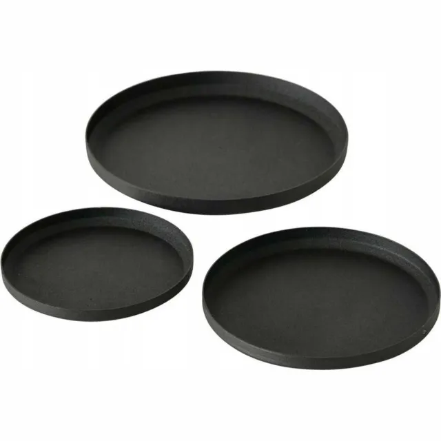 Boltze kandelaars Mio - set van 3, mat zwart, ronde voet