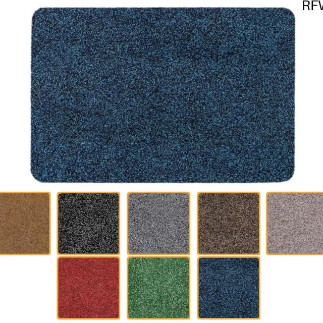 RFWR Duurzame Wasbare Vuilvangmat - Waterdichte Schoonloopmat voor Entrees en Keukens - 40 x 60 cm - Blauw