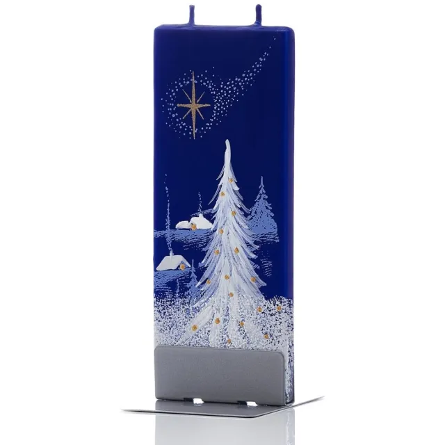 Flatyz Kerstkaars Kerstboom Kerstkaart | FLATYZ platte kaars – uniek handbeschilderd cadeau
