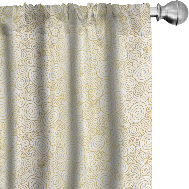 ABAKUHAUS Voorhang – 2x75x225 cm – microvezel – licht koffiewit Pale Kaffee Weiß