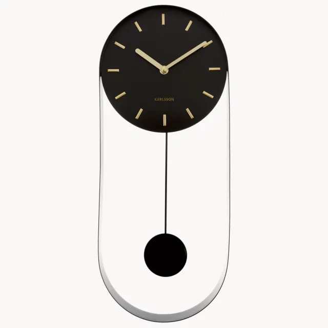 Karlsson Wandklok Charm Zwart