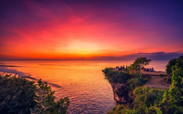 Vgdesign Zonsondergang boven zee 130x70 cm tuinposter banner II VGDesign onbekend