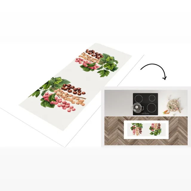 KitchenYeah Keukenloper - Loper keuken - Bessen - Eten - Fruit - Keukenloper vinyl Multicolor