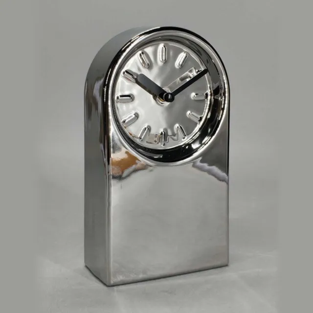 homebound by ky Tafelmodel klok Linea Chrome Zilver
