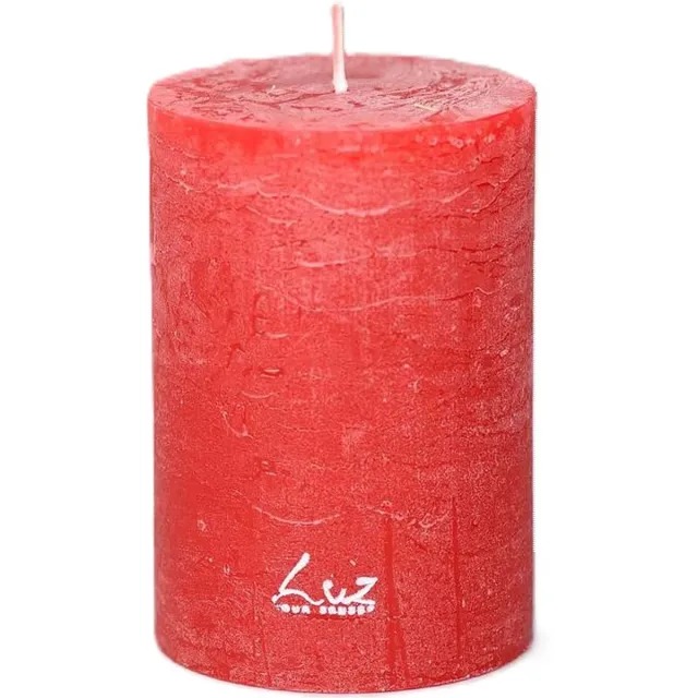 Rasteli Luz Your Senses Stomp Kaars Rood-Antik Rood D 7 cm H 10 cm Voordeelaanbod Per 2 Stuks