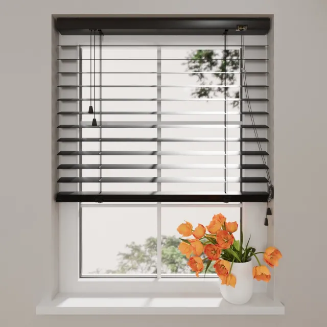 DTCH Aluminium Jaloezie Easy Matte - 50 mm - Black - 90 x 180 Zwart