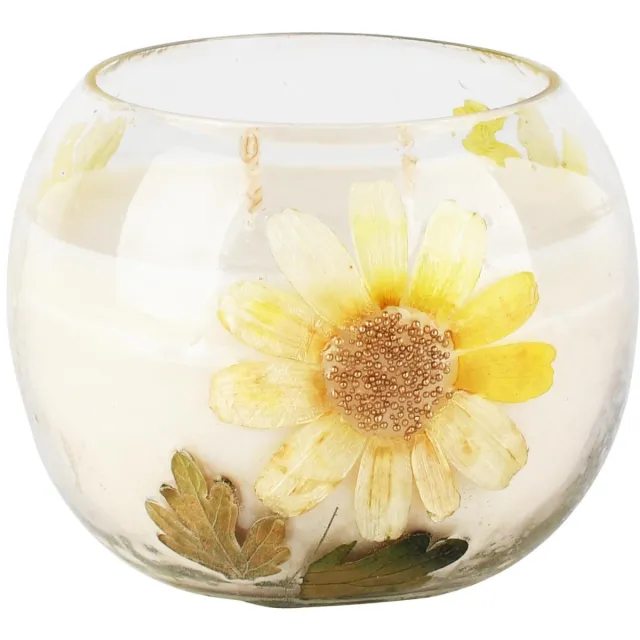 dekoratief Geurkaars 'Sunflower', glas/wax, 9x9x9cm | A268156 transparant